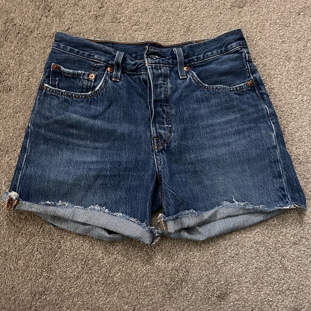 Levi's Dark Blue Jean Shorts for Women